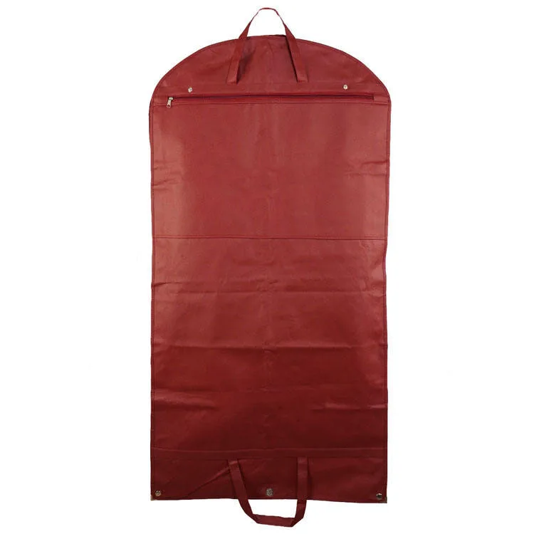 China manufacturer Red Color Foldable Overnight Double Use Clothing Dust Cover Garment Bags Travel