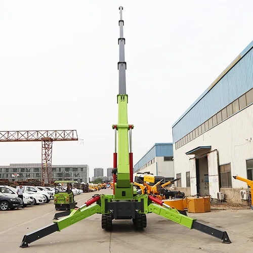 1.2 Ton Lifting Machinery Telescopic Crawler Elevator Hydraulic Engine Mini Spider Crane For Selling