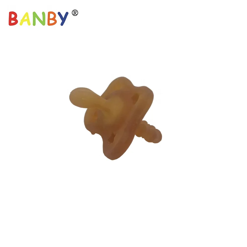 Natural Rubber Soother Round baby Dummy For Baby Eco Packaging