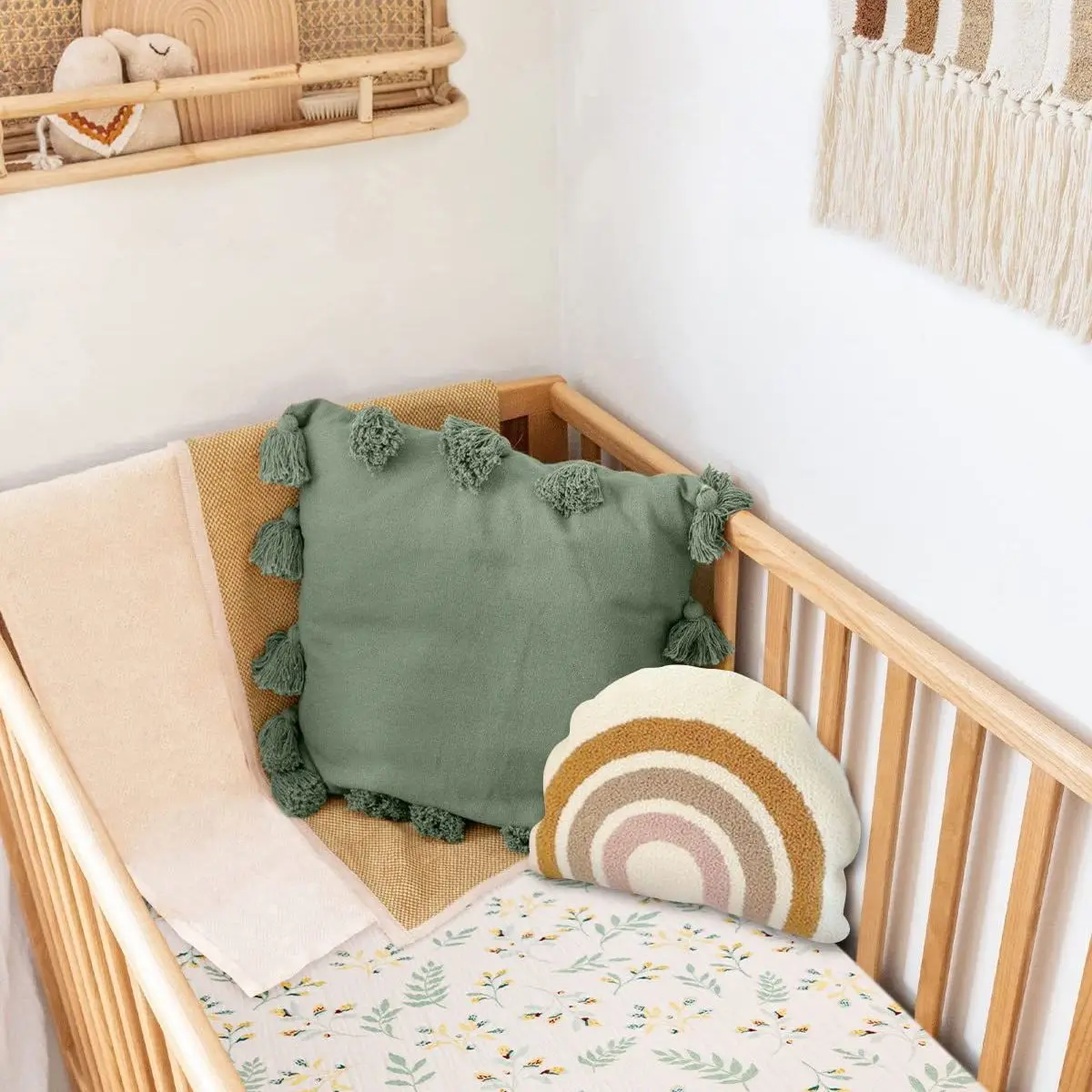 2 layers 100%  muslin cotton  baby crib sheet cover  bedding organic  baby  bed fitted sheet cover