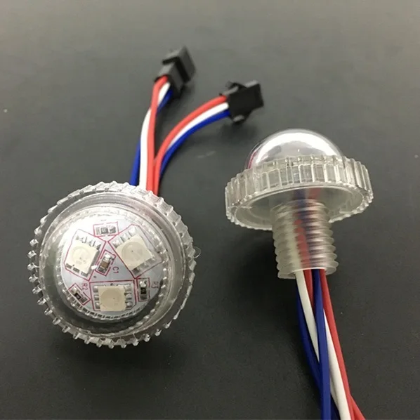 DC12V водонепроницаемый умный RGB цифровой светодиодный пузырь 26 мм 3 светодиода smd5050 пиксельный свет Полноцветный адресный