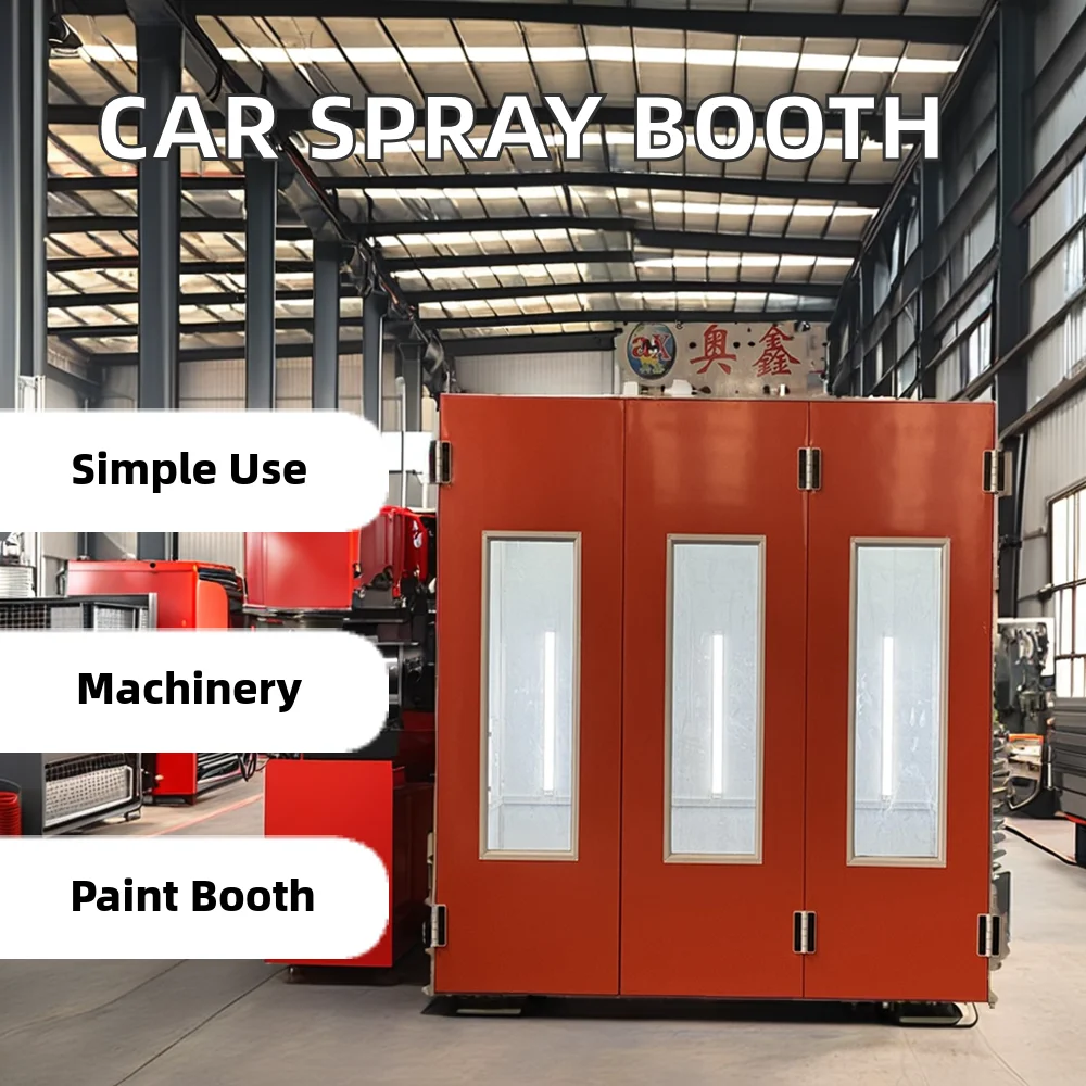 Custom Sizable Automotive Spray Booth with Exhaust Fans for Vehicle Paint Application
