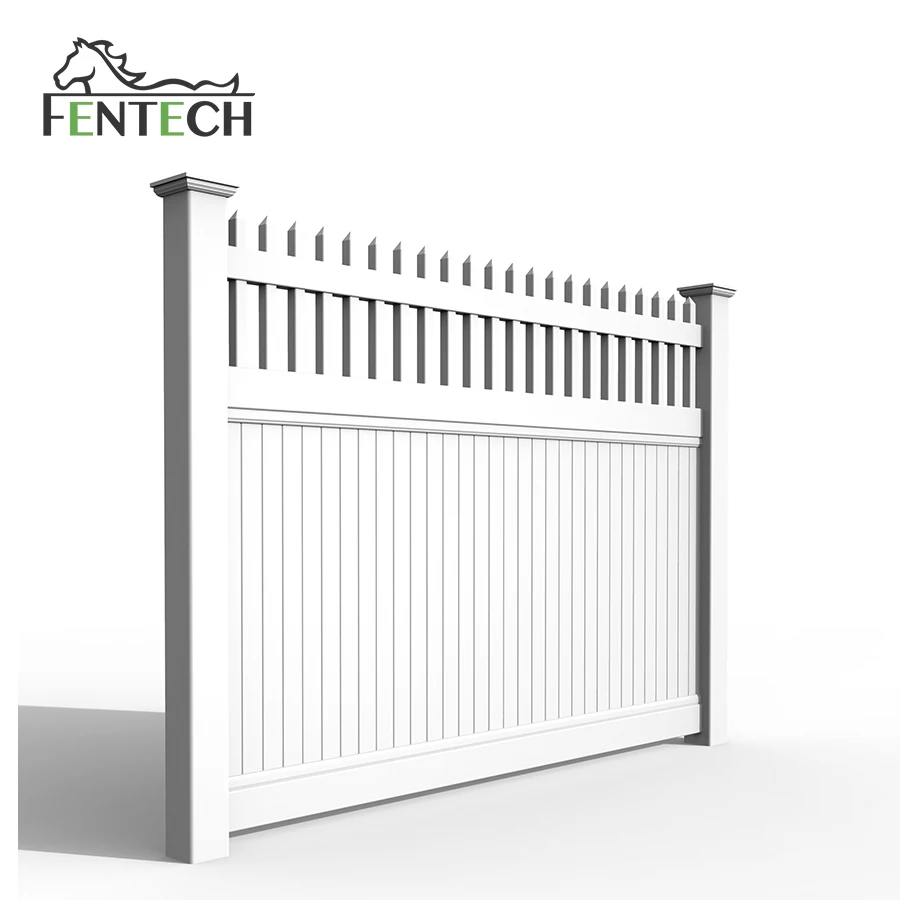 Privacy PVC Fence for Garden Picket Top Vinyl Fentech White Fencing, Trellis & Gates Plastic Nature Pressure Treated Wood Type