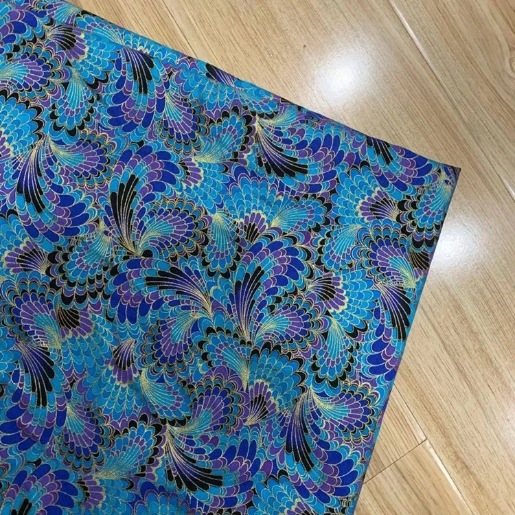 
Japanese Bronzed Fabric Printed Cotton Cloth DIY Materials 
