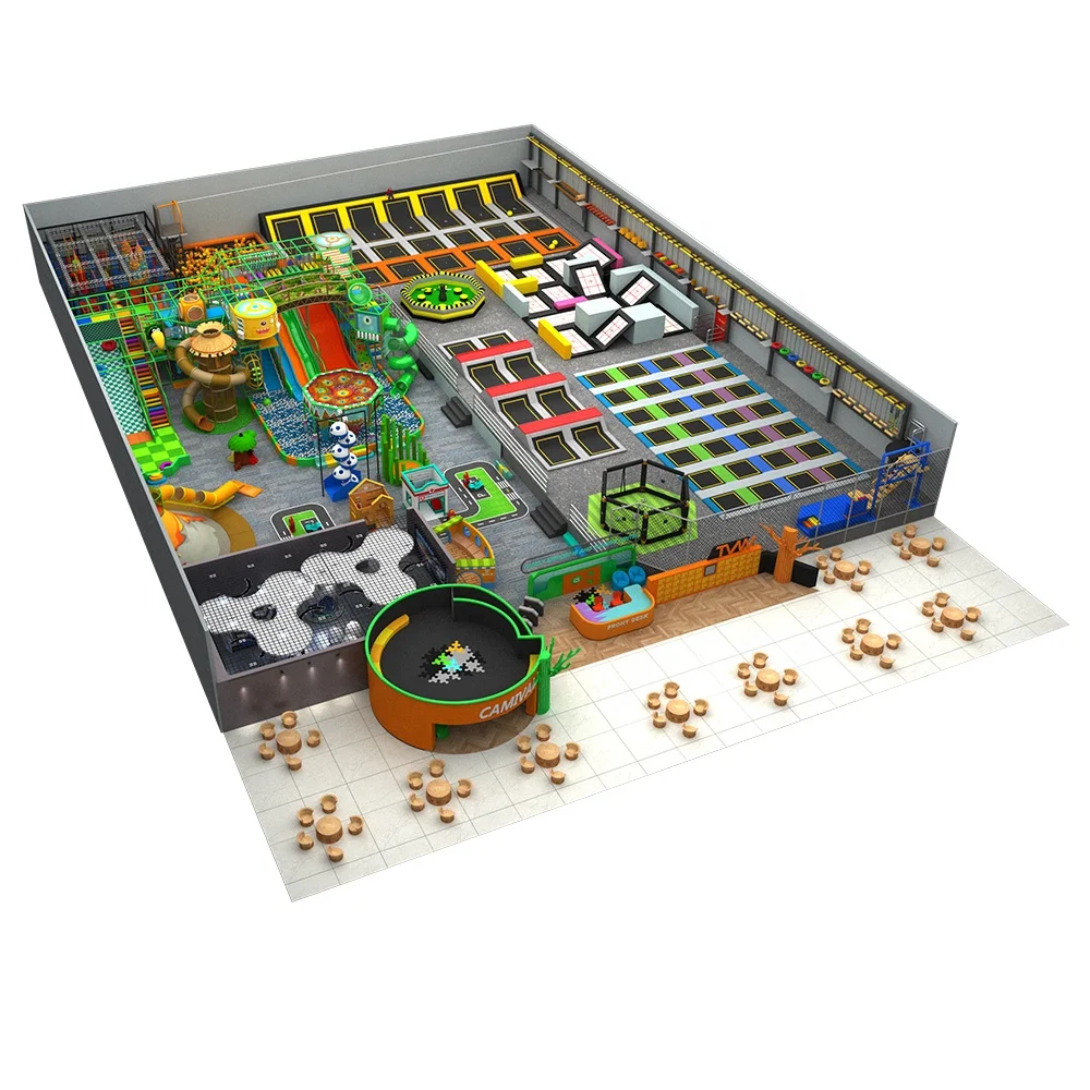 Commercial Free-Jump Arena Playground Professional Skyzone Indoor Trampoline Park Equipment