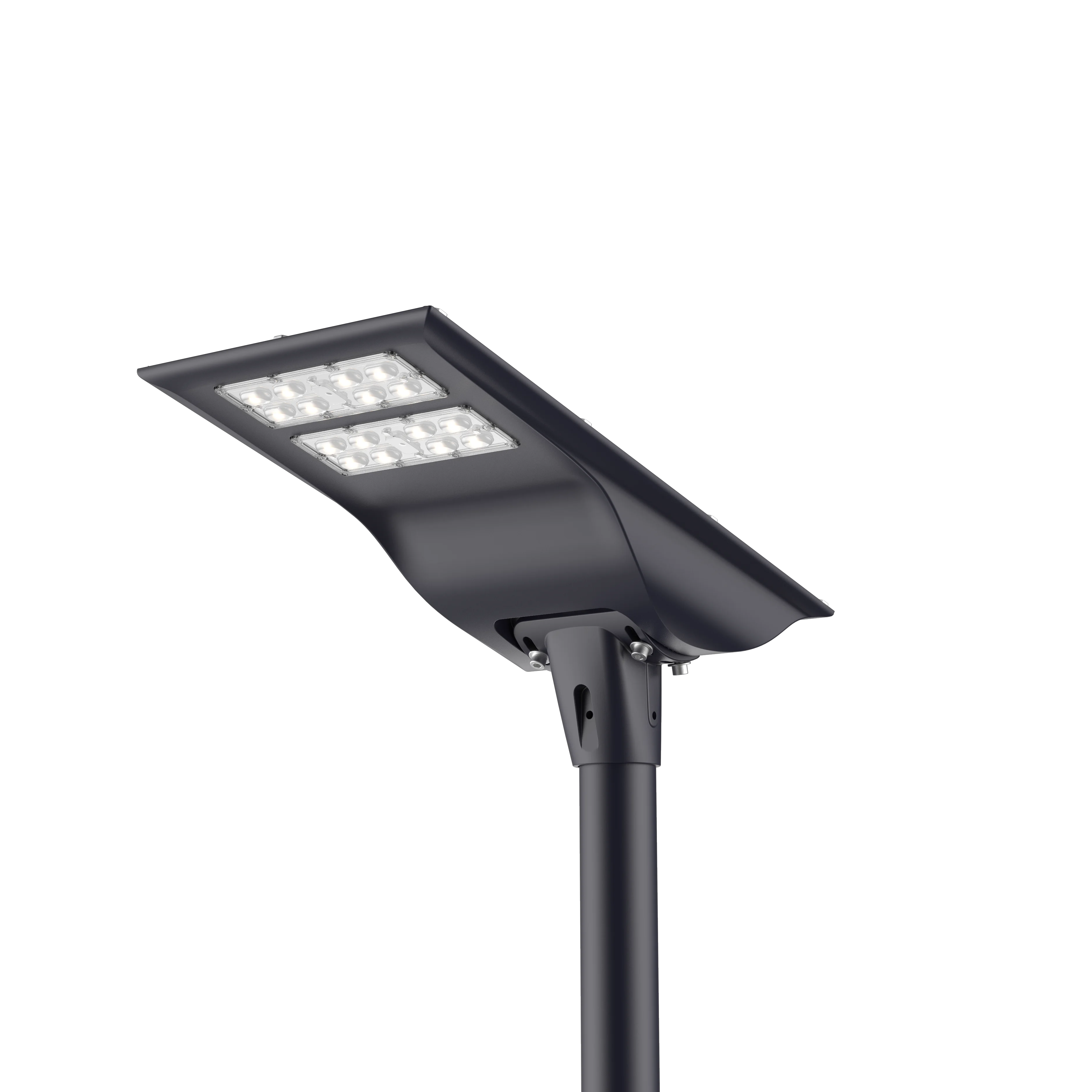 Guohui Solar street lights GH-LKF series outdoor road lighting  20W 30W 40W All In One  with MPPT contrloller LiFePo4 battery
