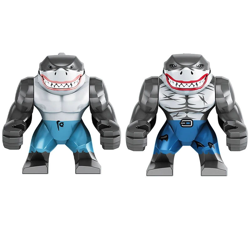 Big Size Heroes King Shark Suicide Action Figures animals Accessories Model Building Block Brick Toys For Children Birthday gift