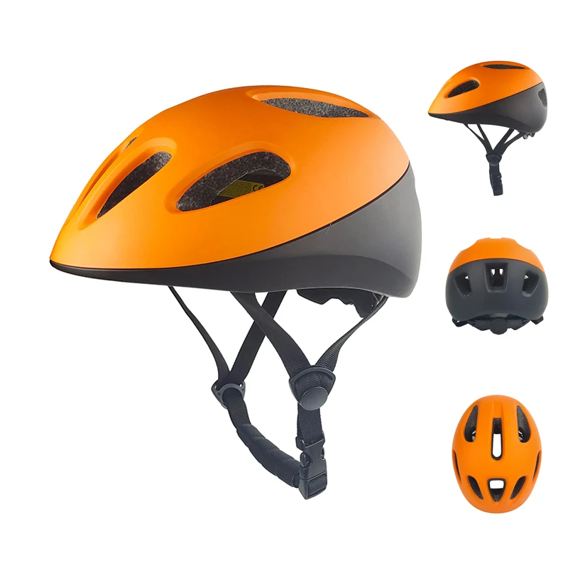 CE Certified 11 Air Vents Simple Design Child Helmet Double PC Shell Kids Bike Helmet