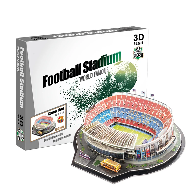 Model Football Diy Jigsaw Learning Education Toys 3d Puzzle Stadium