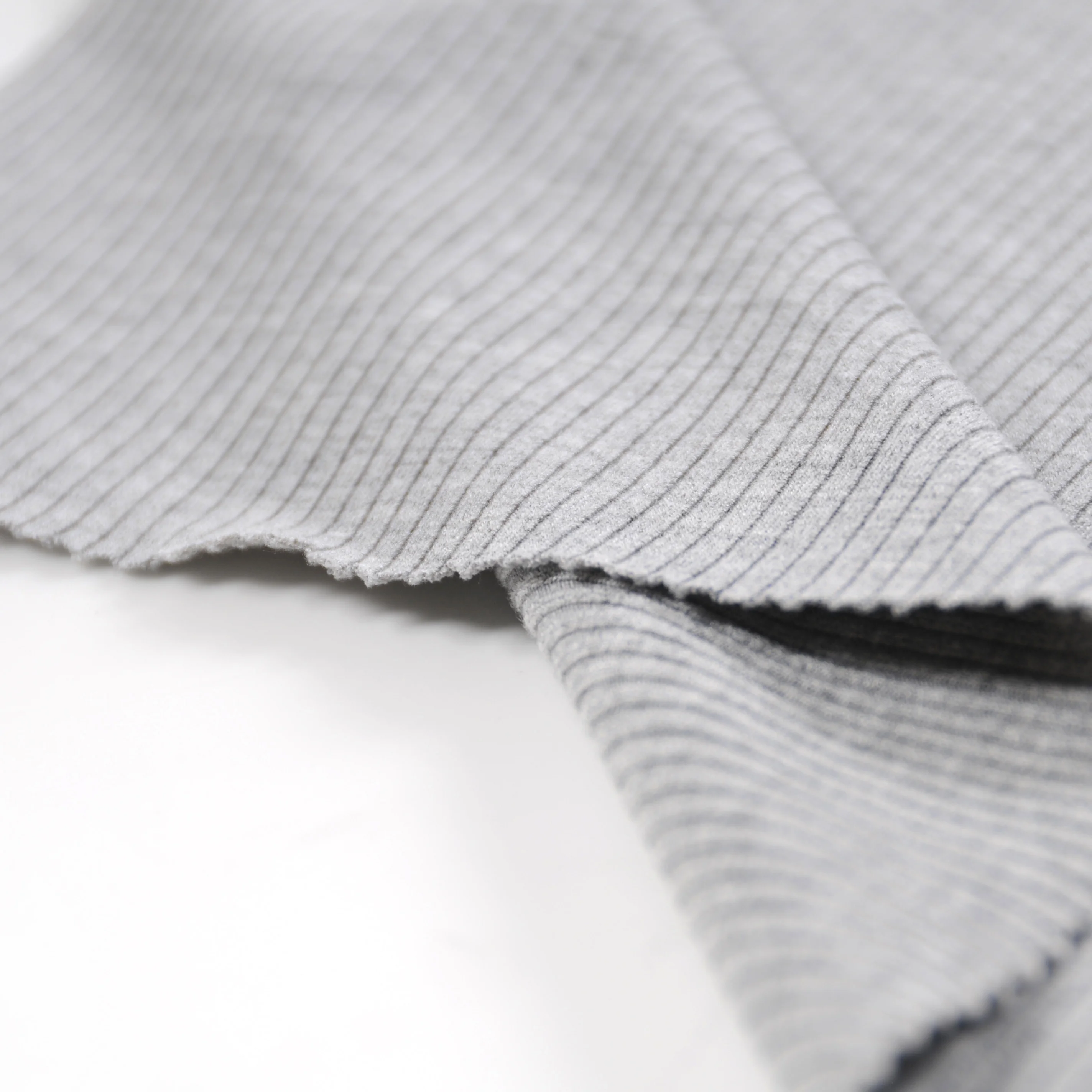 CHEAP PRICE HOT SALE TR SPANDEX 4*2 RIB GRS POLY LENZING VISCOSE SPANDEX A KNIT RIB FABRIC MELANGE SOFT HAND FEEL FOR GARMENT