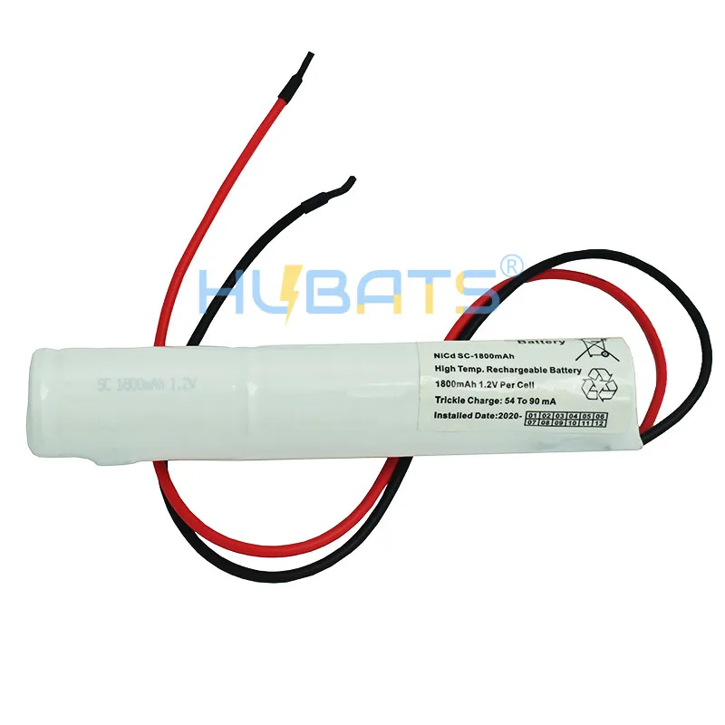 SC 1800mah 3.6V for emergency lighting nicd sc 1800mah rechargeable battery 3.6V NiCd SC 1.8AH battery pack for LED lights