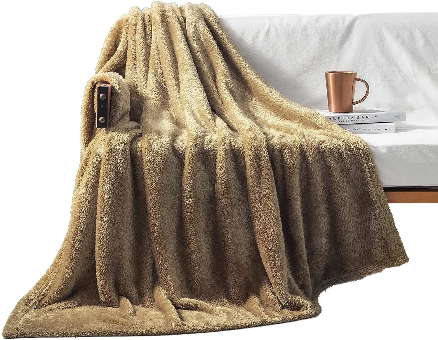 Exclusivo Plush Fuzzy Large Fleece Throw Blanket for Couch/Bed /Sofa