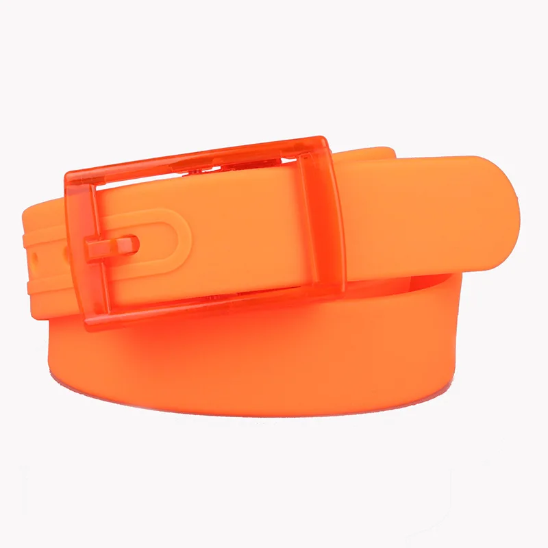 Yiwu factory wholesale  Plastic Belt with Plastic Buckle,Fashion 15 Solid Color Silicone Ladies Belt
