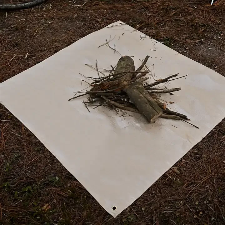 Customized Round Hot Sale Outdoor Lawn & Deck Protector Fireproof Grill Fiberglass Camping BBQ floor mat