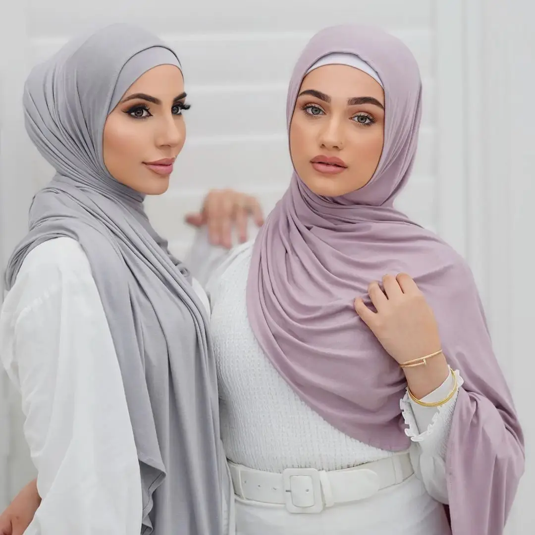 2022 Top Brand  Hot Selling Prefect Matching Premium Chiffon Hijab Set Matching Color Chiffon Hijab With Underscarf
