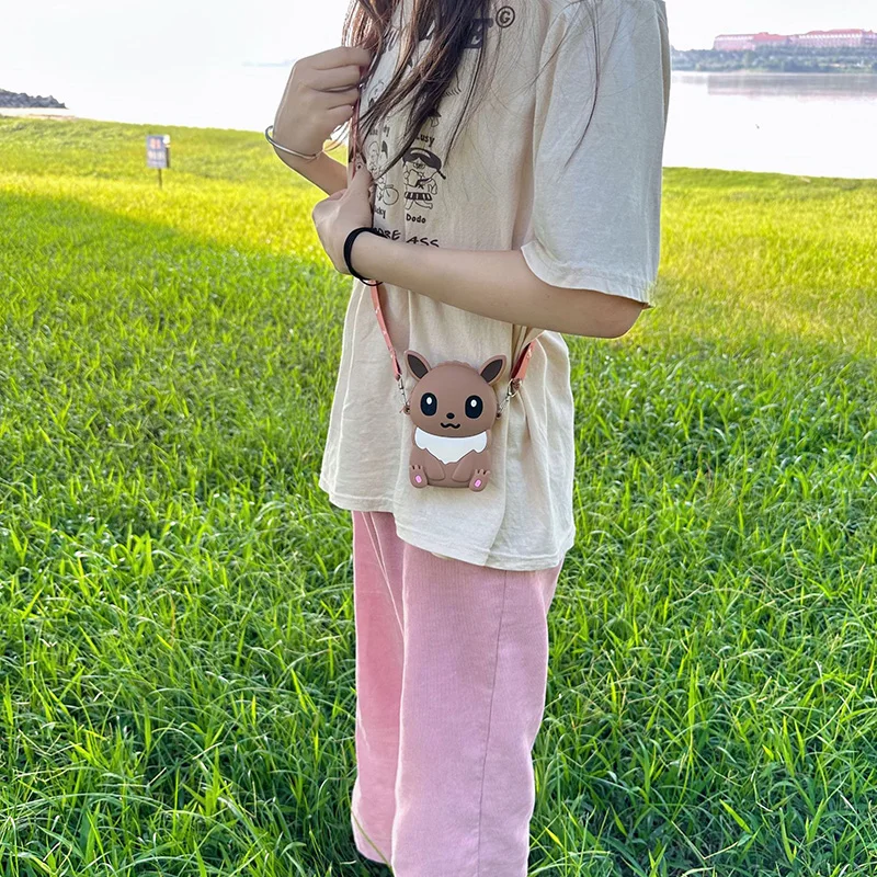 Wholesale Silicone Toy Doll New Style Single Shoulder Pika Monster Charmander Squirtle Poke Diagonal Crossbody Mon Cartoon Bag
