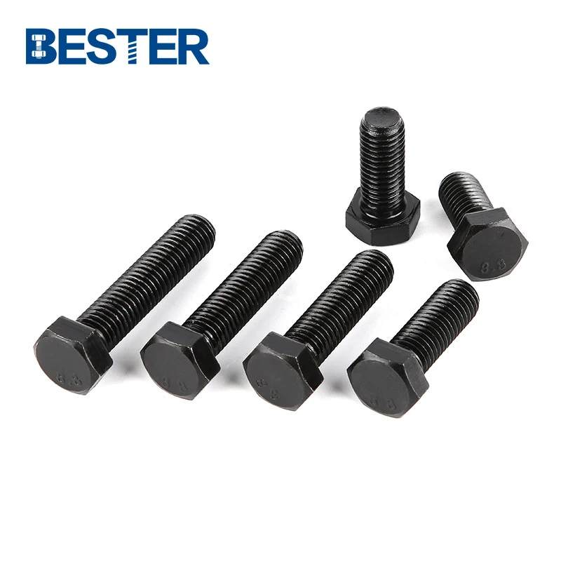 High strength manufacturers 10.9 5/16 m16 m28 m50 blue black zinc plated galvanized oxide steel hex bolts and nuts washer