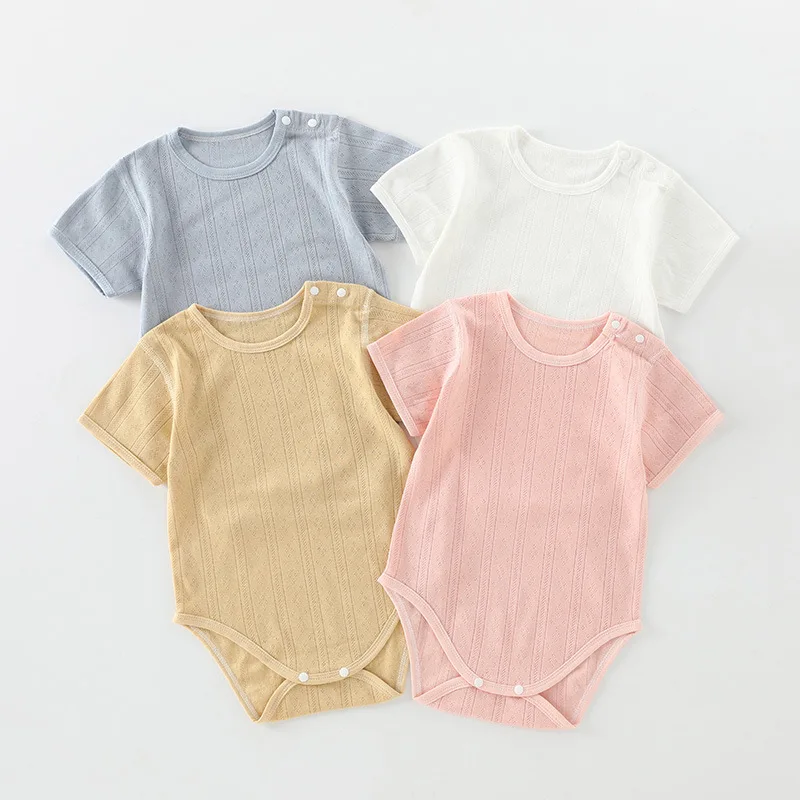 2024 Wholesale summer new baby jumpsuit toddlers clothing printing breathable newborn baby romper