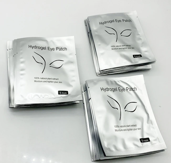 Custom Box parches de hidrogel Gel Pads Under Eye Patches Uv Eye Pads Hydrogel For Lash Extension Eyepatch Lash Pads Eyepads