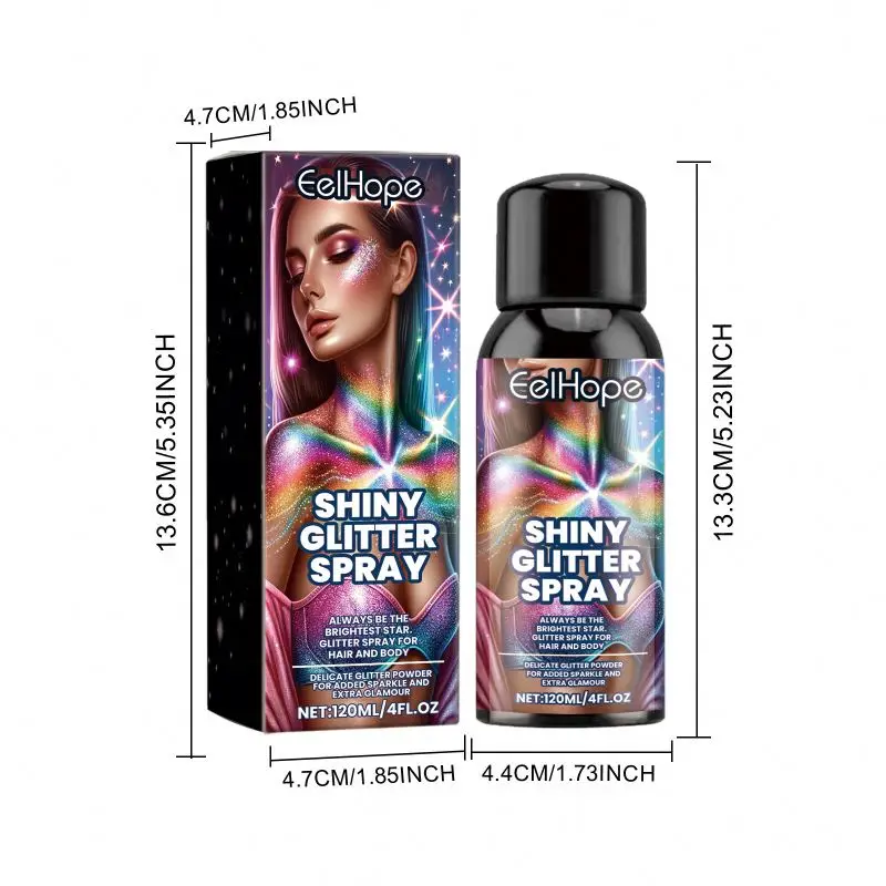 EELHOPE Shine Brightening Glitters Sustainable Body Glitter Spray