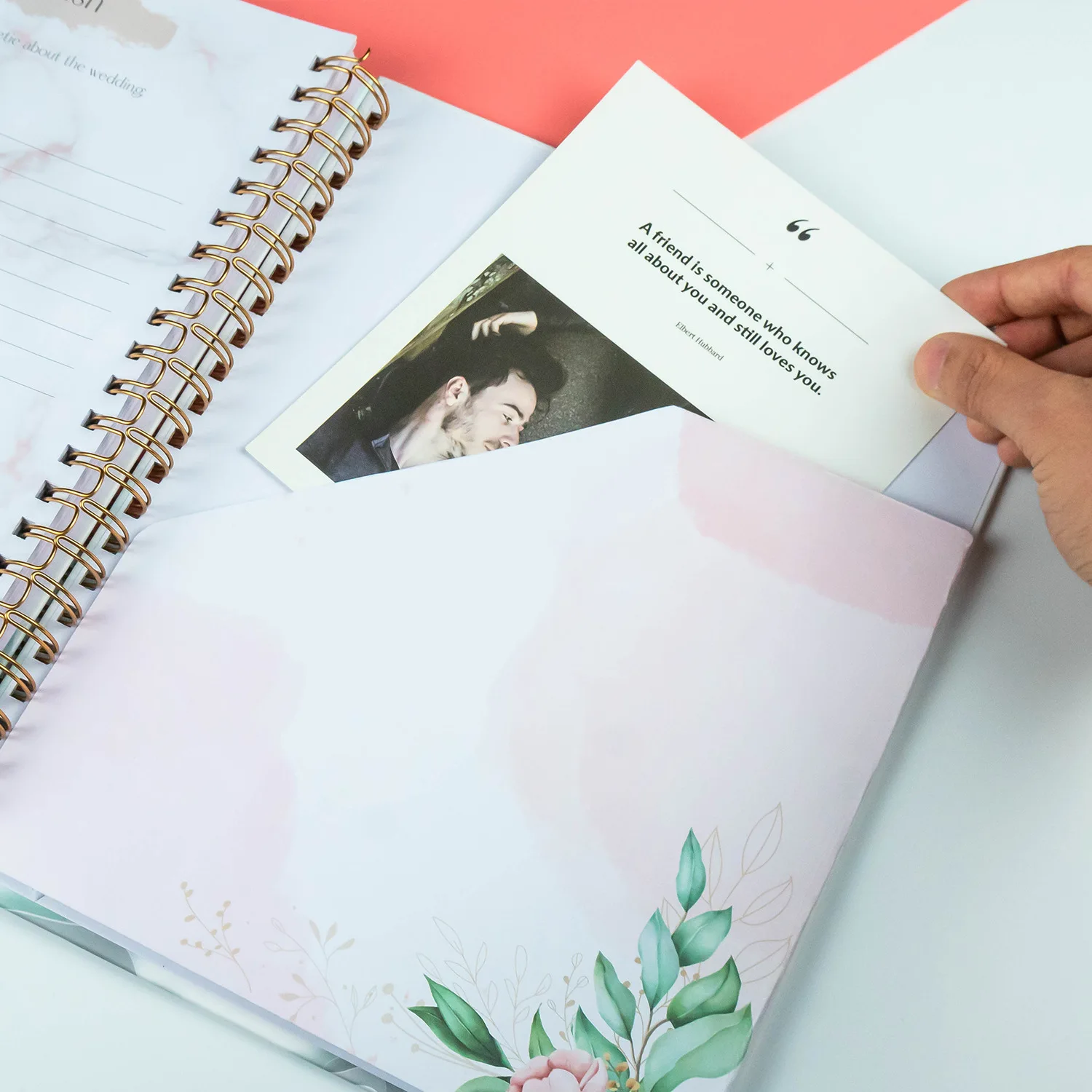 Customized Metal Cover Wedding Planning Book Organizer Bridal Wedding Planner Book Binder with Wedding Countdown Calender