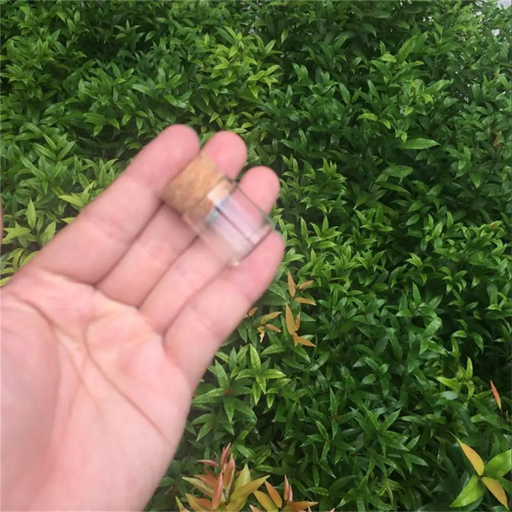 4ml Small Glass Vials Jars Test Tube With Cork Stopper Empty Glass Transparent Clear Bottles