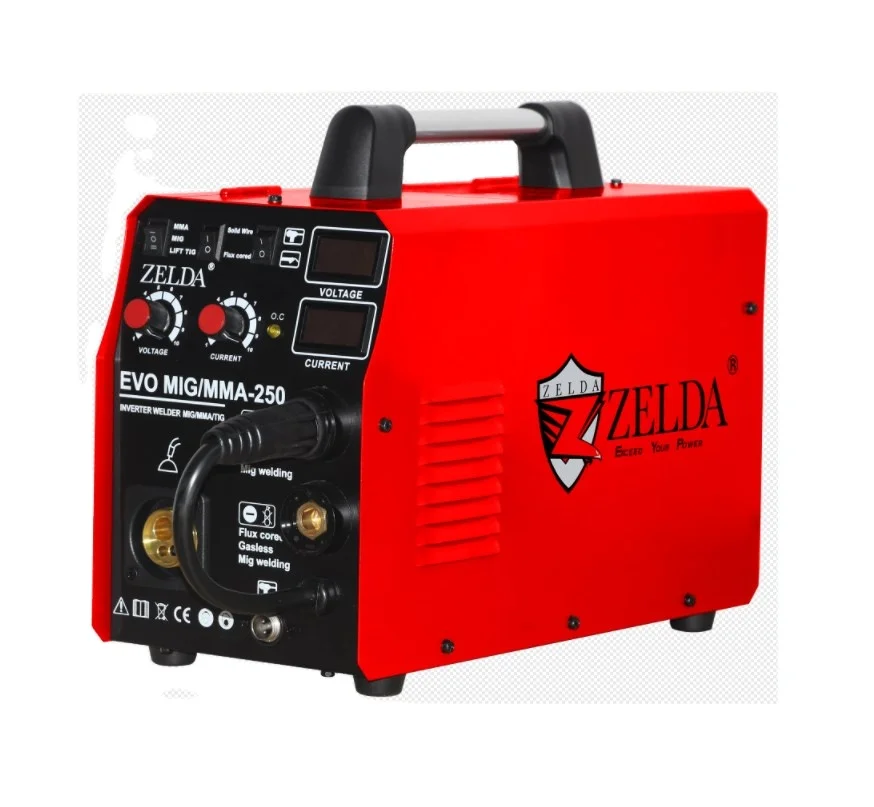 Zelda Intelligent 4 in 1 inverter welding machine CO2. MIX MIG welders MMA/TIG 4 in1 250A welding machine