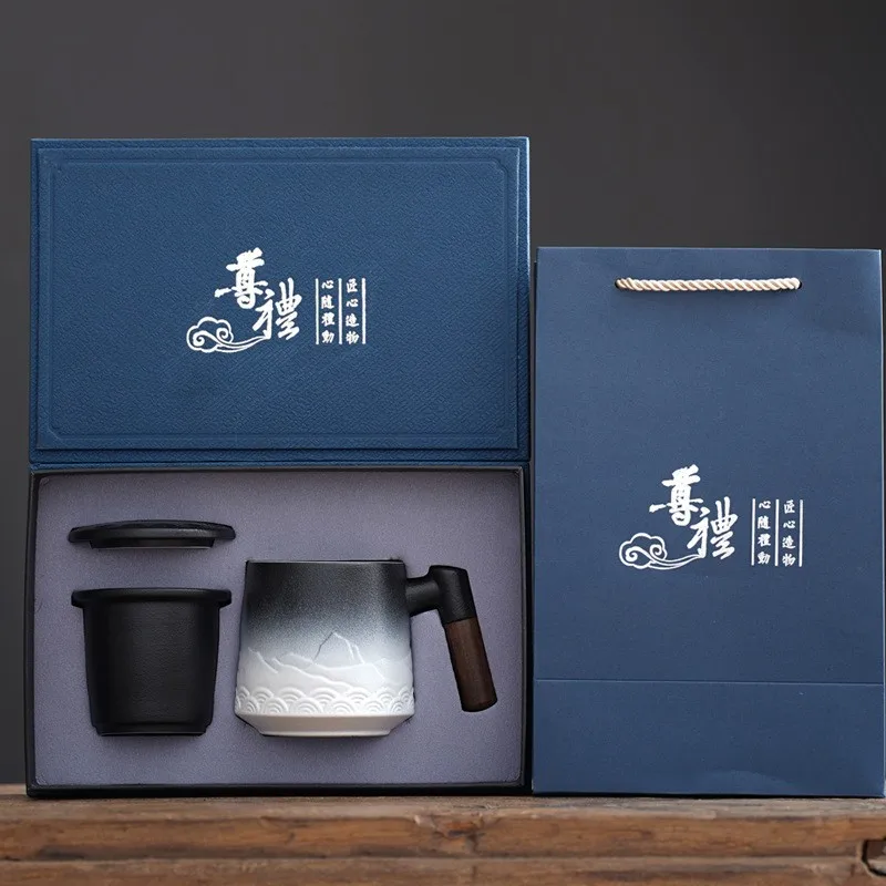 Top sales gift sets for men Flask A6 notebook fountain pen ink refill surprise gift set box packaging