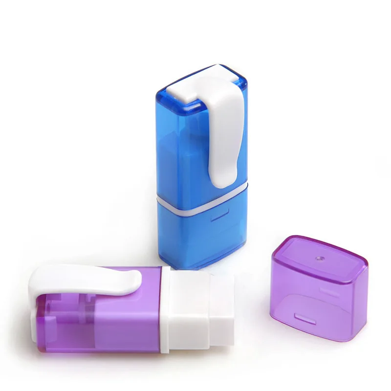 Flash Self Inking Pen Hanging Type Atom Small Flat Shell Blank Stamp 6*15mm Small Flat Name Seal