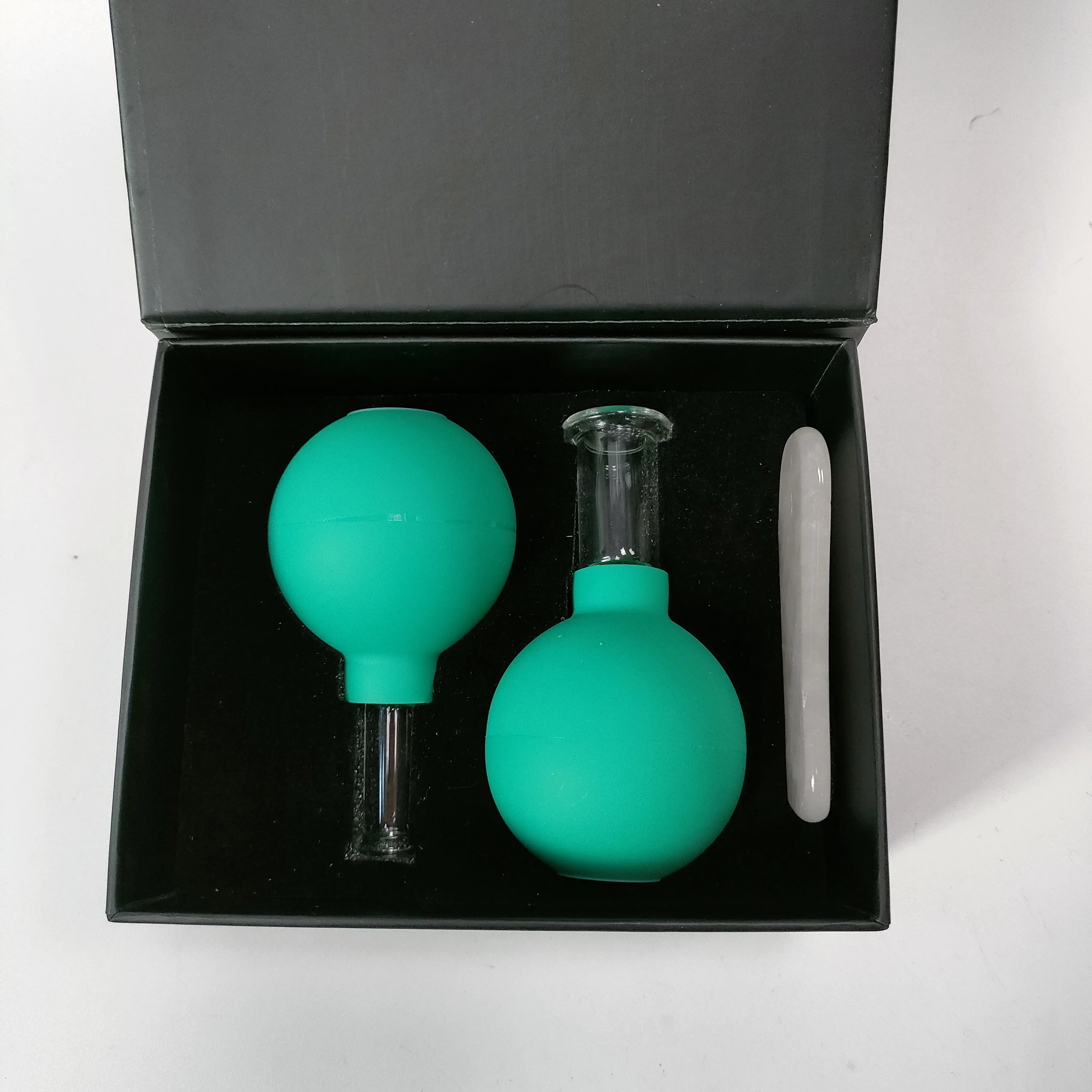 Beauty health care product facial vacuum massage device guasha stone skin suction face cupping set