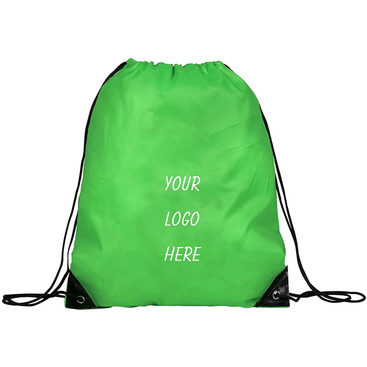 2021 custom logo Promotional waterproof sport shoe polyester drawstring bags