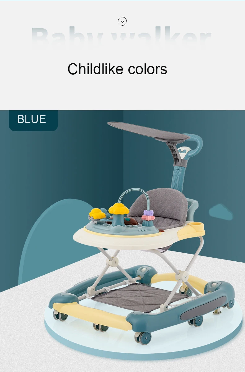 2024 hot selling baby walking assistance stroller with push rod