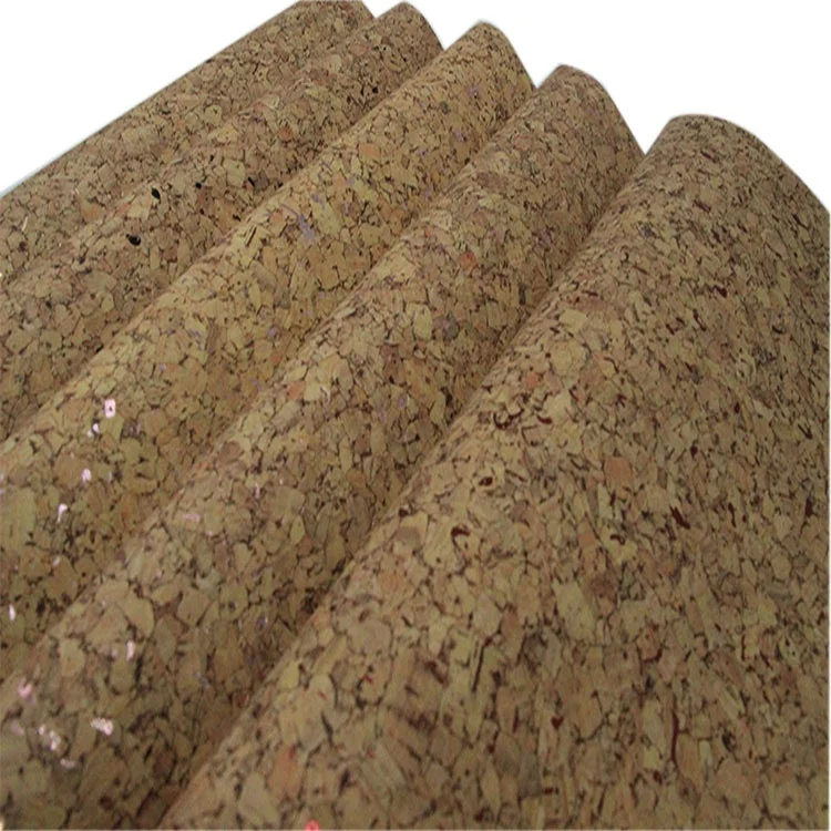 Thin Leather for Making Corks Shoes Sandal Notebook Bags PU Leather Sofa Woven Leather Belts Cork Fabric Natural Embossed