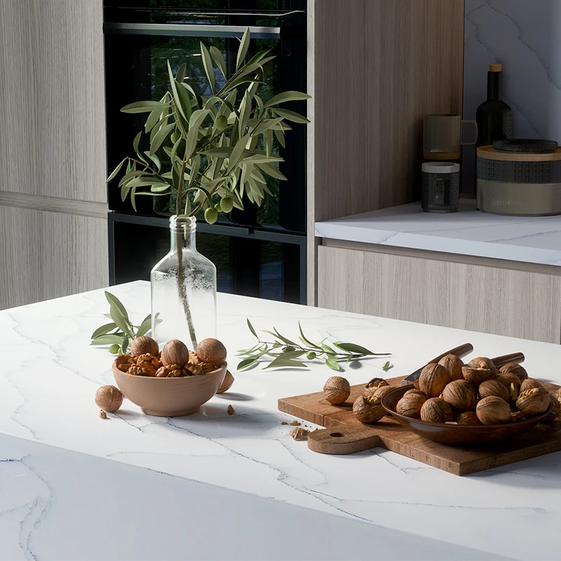 China Manufacture Engineered Stone Kitchen Countertops Solid surface kitchen Countertops Pure Vanity Top