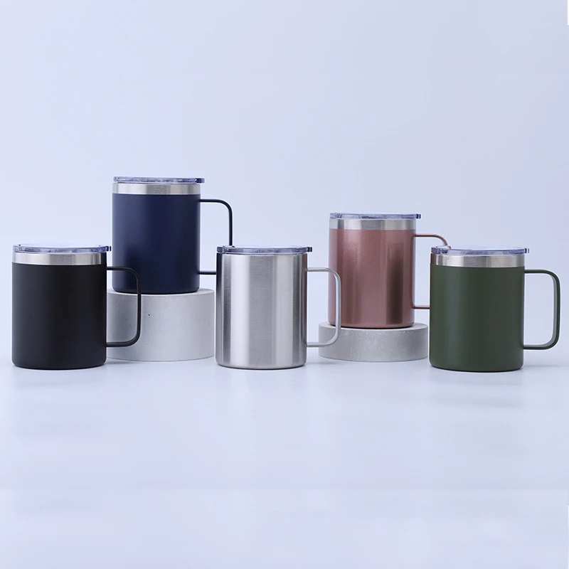 IMOGY Custom 14oz Double Wall Stainless Steel Wine Glass with Straw 304 Thermos Mug with Frosted Spray Lid 12oz Capacity OEM