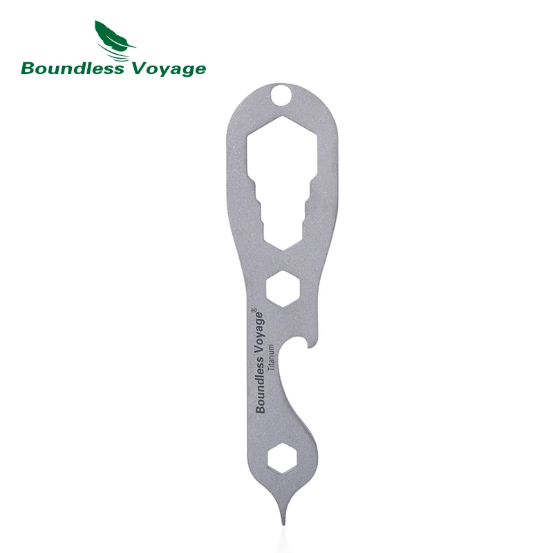 Boundless Voyage  Titanium EDC ToolMini Screwdriver Wrench Hand Camping Survival tool Outdoor Portable Pocket Tool