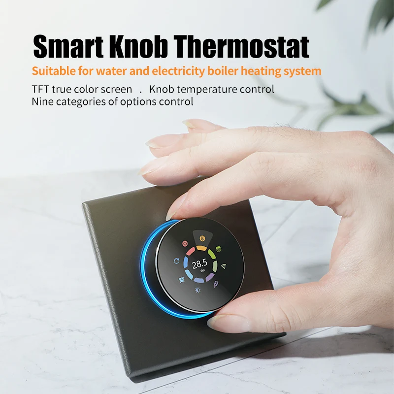 Smart control temperature black manual thermostat control knob