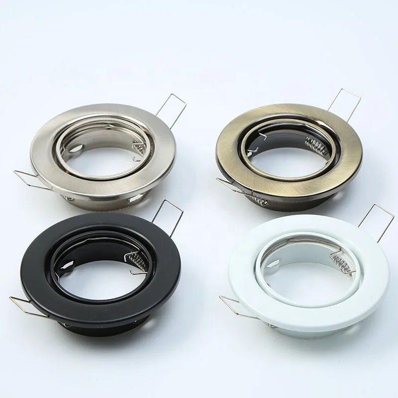 Recessed ceiling frame led spotlight housing OEM ODM down light fixture GU10/GU5.3/MR16/MR11 bracket full color spot light case