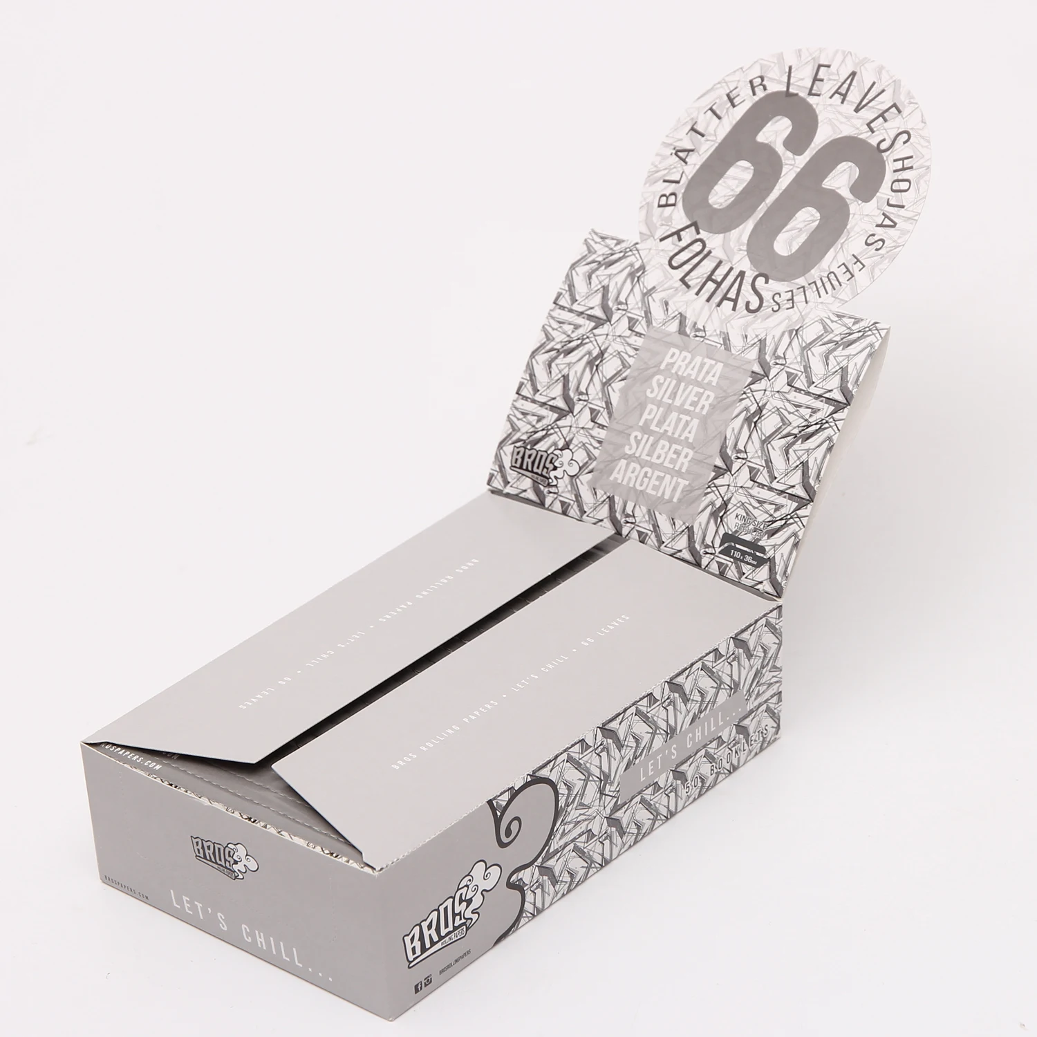 bros brand grey packing custom logo smoking rolling paper rice paper tobacco