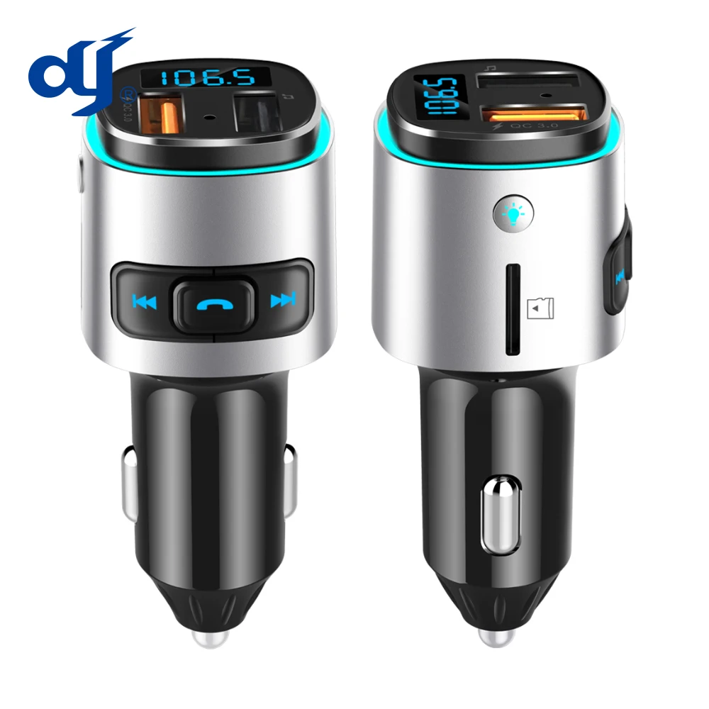  Горячая Распродажа BC41 быстрое зарядное устройство с двумя USB QC3.0 автомобильный адаптер Bluetooth комплект громкой связи со светодиодными