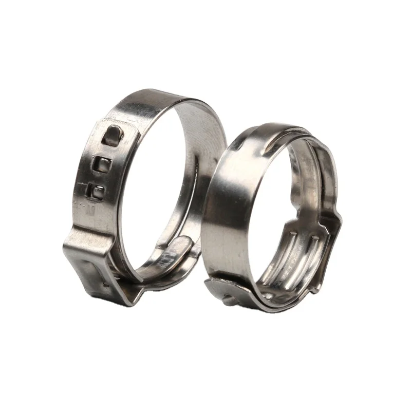 304 single ear metal spring clip automotive hose clamp