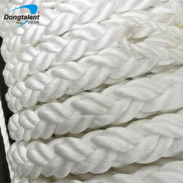 Высокопрочный кабель UHMWPE белый и желтый для судостроения портовых перевозок