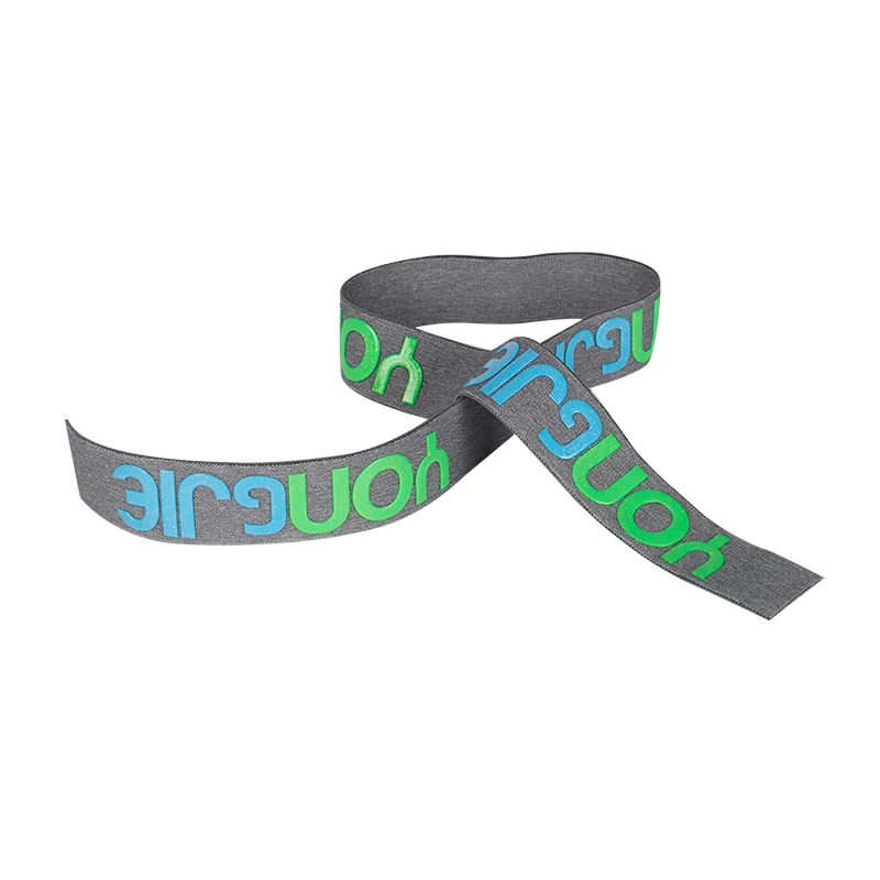 Man Underwear Waistband Logo Special Rubber Embossed Jacquard Silicone Webbing Custom Silicon Elastic Bandband