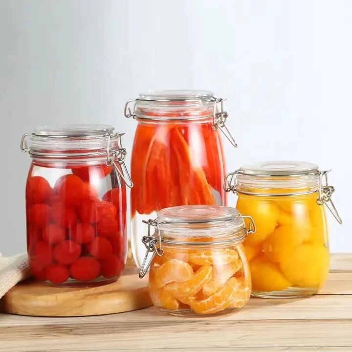 Good Quality Empty Multi-size Household Sealed Tank Glass Food Storage Tank Glass Jam Jar