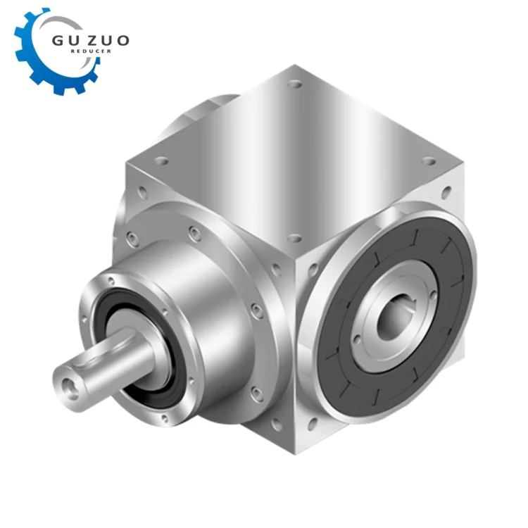 Guzuo AT170-FL 90 Degree Spiral Bevel Reducer Reductor Precision Steering Gearbox With 1 2 3 4 5 Ratio Servo Motor