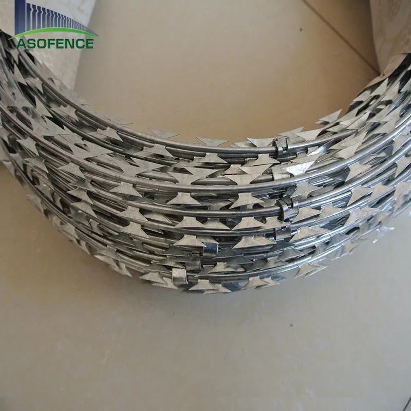 Concertina Wire Poland 900mm Coil Thermal BTO-22 Stainless Steel Razor Barbed