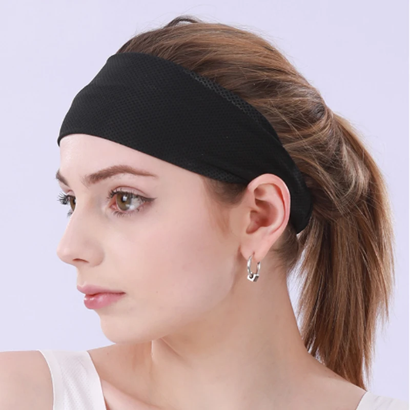 New arrival fashion Mesh customizable spa headband  Seamless Knitting head wrap Ice Silk Sports Sweatbands Headbands for women