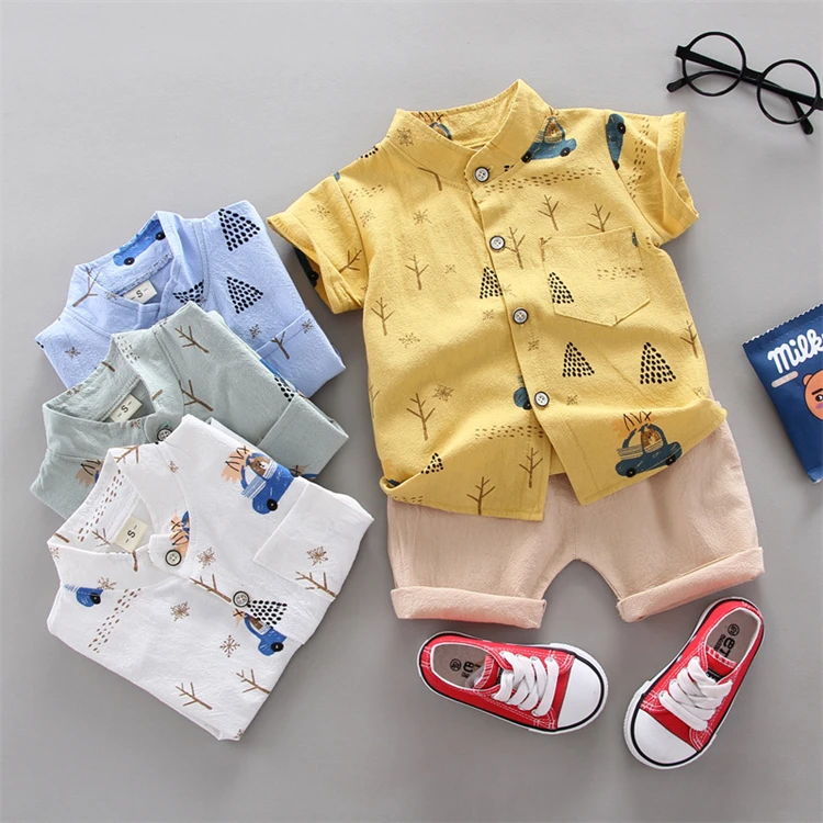 Multi style fashion sumer two piece kids boys clothing set baby boy 24 months infant baby boys clothing tops and shorts set