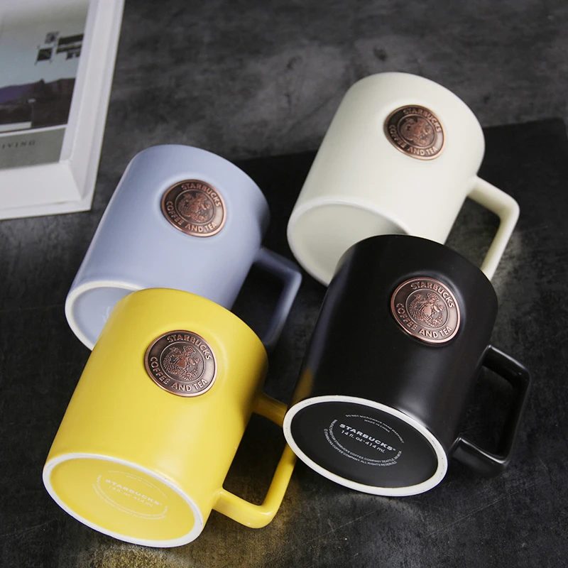 Stylish Hot-Selling 14 OZ Ceramic Cup Collector Series Large Milk Mug Classic Style With Handle Purchase Agent Staurbuckes Cup