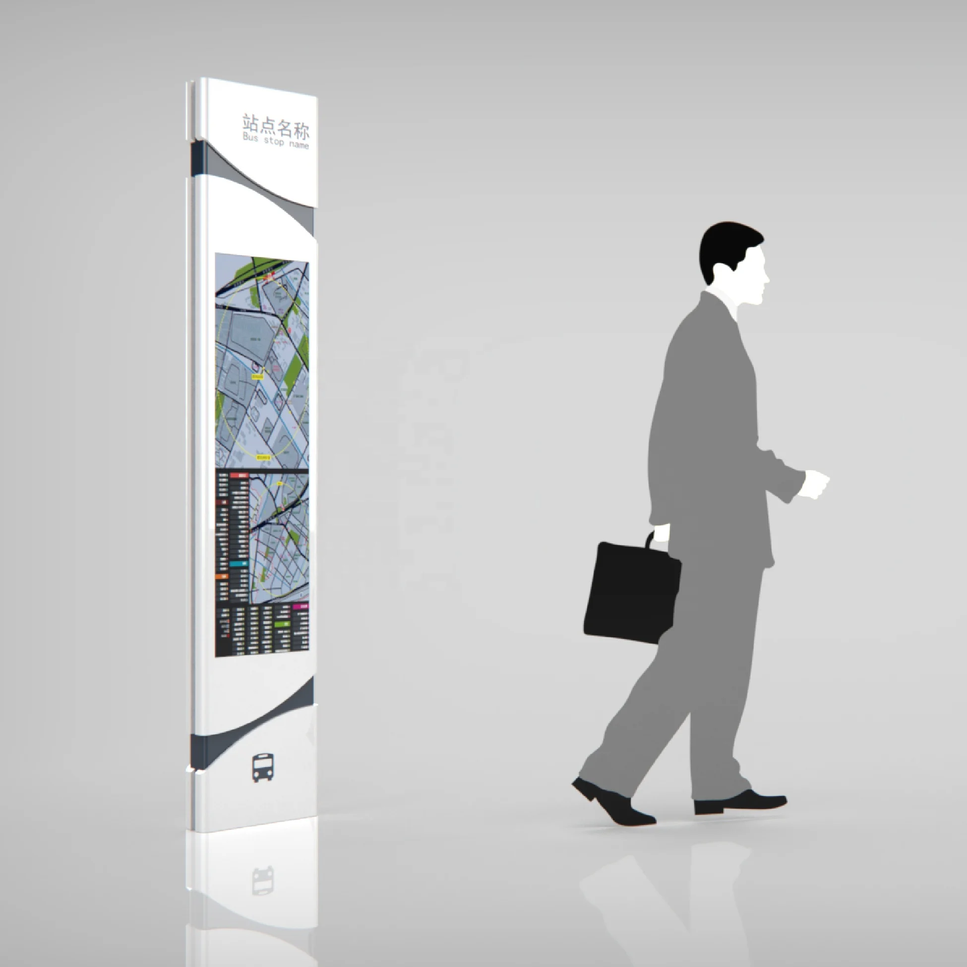 Двойной экран открытый LCD digital signage для автобусной